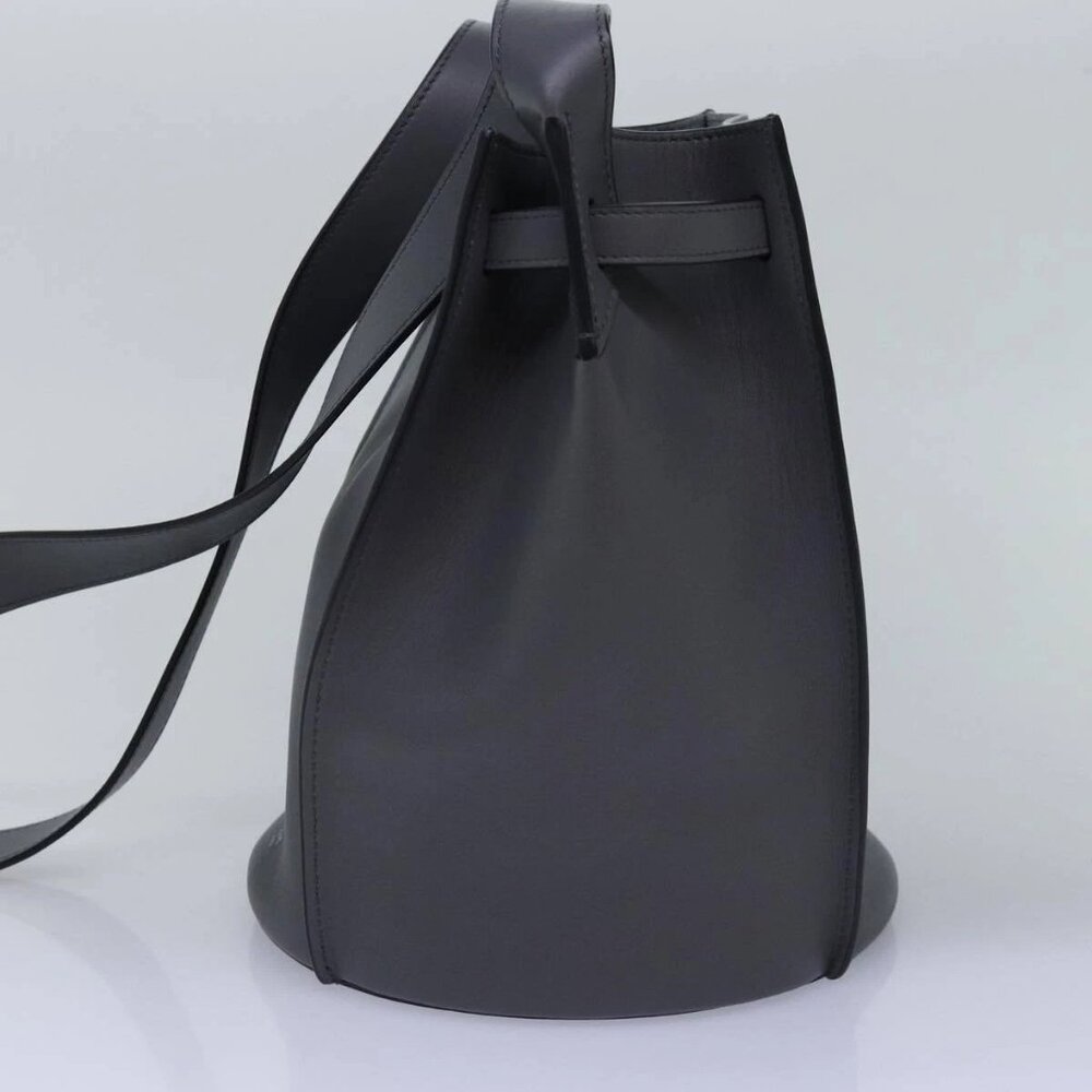 CELINE Big bag Shoulder Bag Leather Gray Auth - Picture 4 of 16